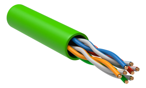 ITK Витая пара U/UTP кат.5E 4x2х24AWG solid LSLTx нг(А)-LSLTx зеленый (305м)