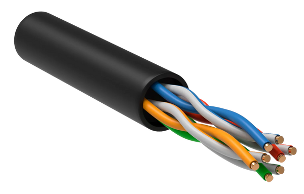ITK Витая пара U/UTP кат. 5E 4х2х24AWG solid LDPE черный (305м) РФ