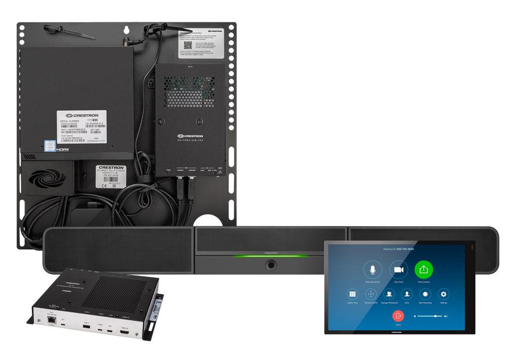 Crestron  UC-BX30-Z-WM KIT - Crestron Flex Advanced Small Room Conference System with Video Soundbar and Wall Mounted Control Interface for Zoom Rooms™ Software CRESTRON ELECTRONICS, INC.