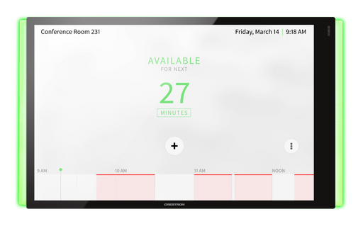 Crestron  TSS-1070-B-S-LB KIT - 10.1 in. Room Scheduling Touch Screen, Black Smooth, includes one TSW-1070-LB-B-S light bar CRESTRON ELECTRONICS, INC.