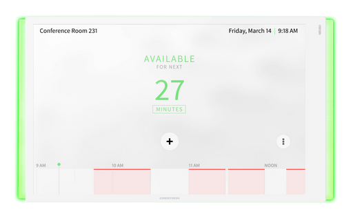 Crestron  TSS-1070-W-S-LB KIT - 10.1 in. Room Scheduling Touch Screen, White Smooth, includes one TSW-1070-LB-W-S light bar CRESTRON ELECTRONICS, INC.