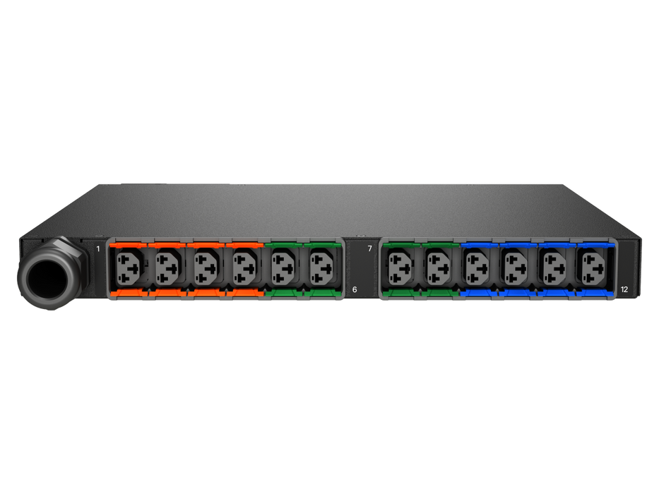 Vertiv VP6N21A2 Monitored Horizontal rPDU, 20A 240/415V, 12x C13/C19