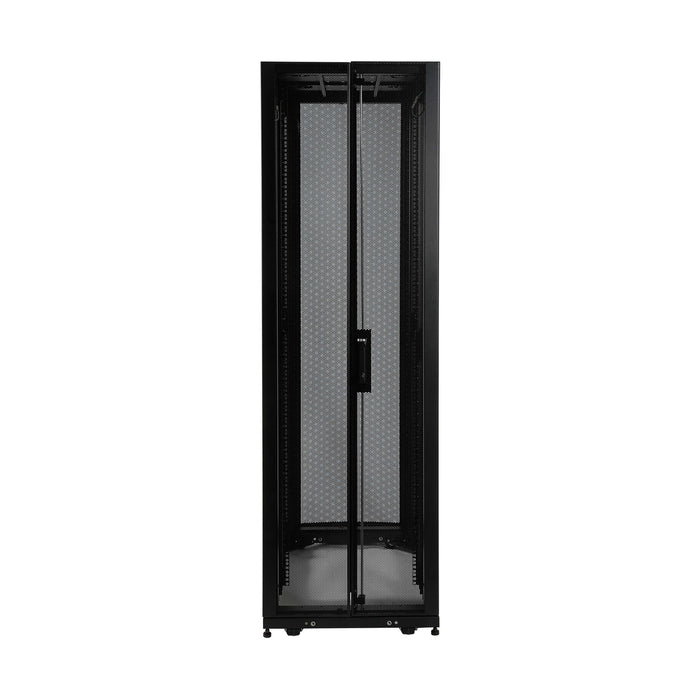 Eaton Tripp Lite 42U SmartRack Shallow-Depth Rack Enclosure Cabinet with Threaded 10-32 Mounting Holes, Doors & Side Panels