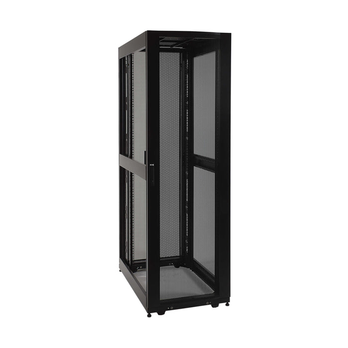 Eaton Tripp Lite 42U SmartRack Shallow-Depth Rack Enclosure Cabinet with Threaded 10-32 Mounting Holes, Doors & Side Panels