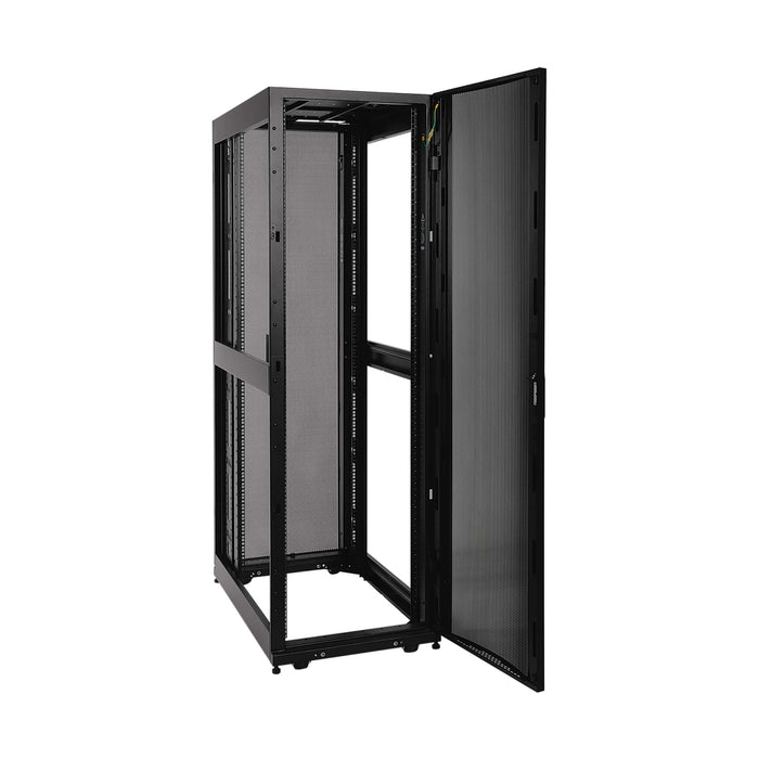 Eaton Tripp Lite 42U SmartRack Shallow-Depth Rack Enclosure Cabinet with Threaded 10-32 Mounting Holes, Doors & Side Panels