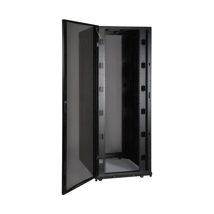 Eaton Tripp Lite SmartRack 42U Wide Standard-Depth Rack Enclosure Cabinet with Doors, Side Panels & Shock Pallet Packaging