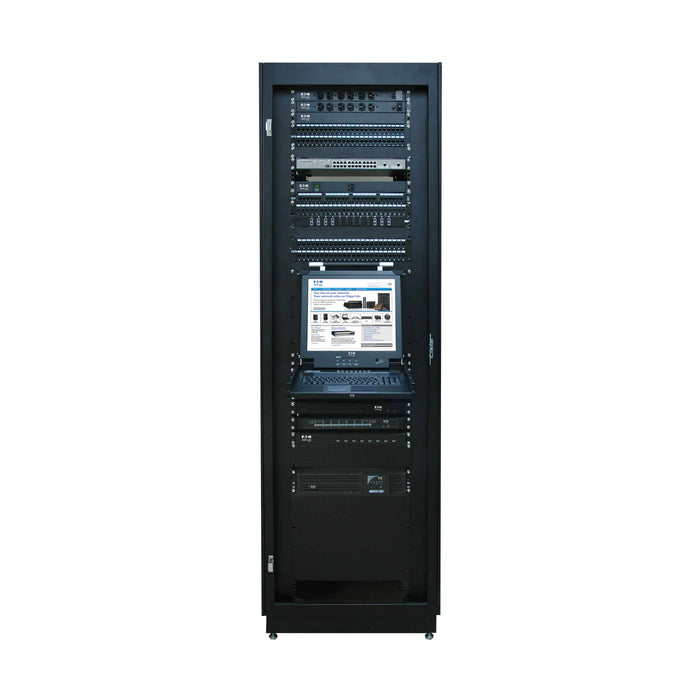 Eaton Tripp Lite 45U SmartRack Standard-Depth Server Rack Enclosure Cabinet with Doors & Side Panels