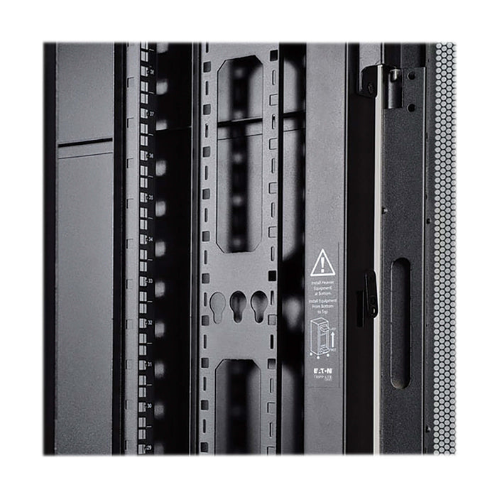 Eaton Tripp Lite 48U SmartRack Wide Rack Enclosure Cabinet with Doors, Side Panels & Shock Pallet – 30" Wide x 42" Deep