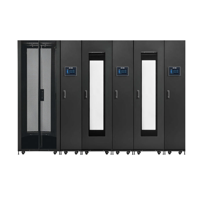 Eaton SmartRack Modular Data Center – 2x 44U Racks, 3x 12 kW Cooling Units, Customizable Service Enclosure
