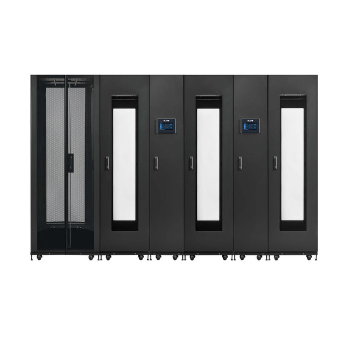 Eaton SmartRack Modular Data Center - 3x 44U Racks, 2x 25 kW In-Row Cooling Units, Customizable Service Enclosure