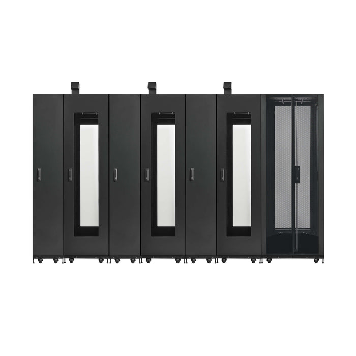 Eaton SmartRack Modular Data Center, 3x 44U Racks, 3x 12kW Cooling Units, Customizable Service Enclosure – SRP-3R-3C12-M