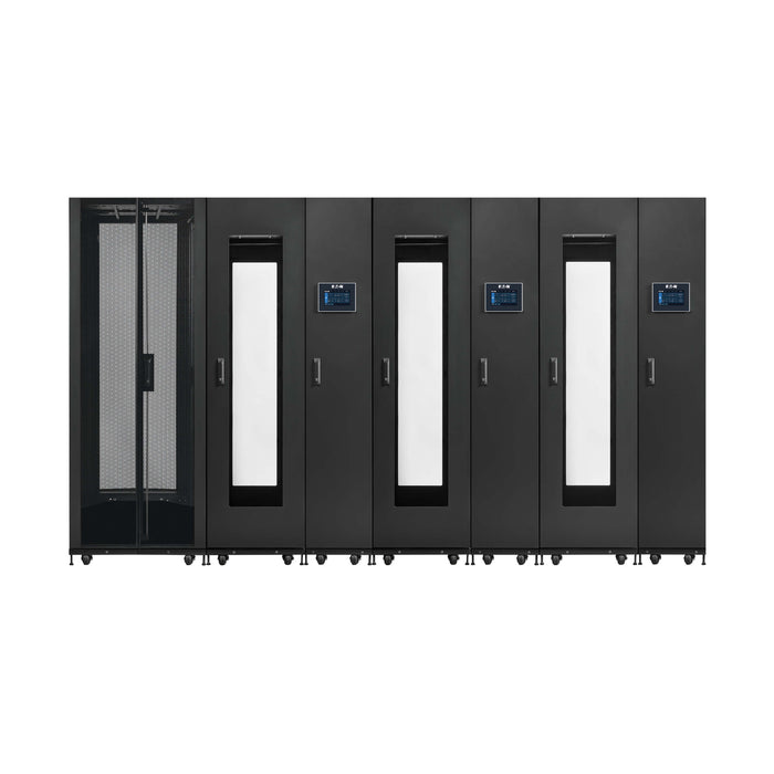 Eaton SmartRack Modular Data Center, 3x 44U Racks, 3x 12kW Cooling Units, Customizable Service Enclosure – SRP-3R-3C12-M