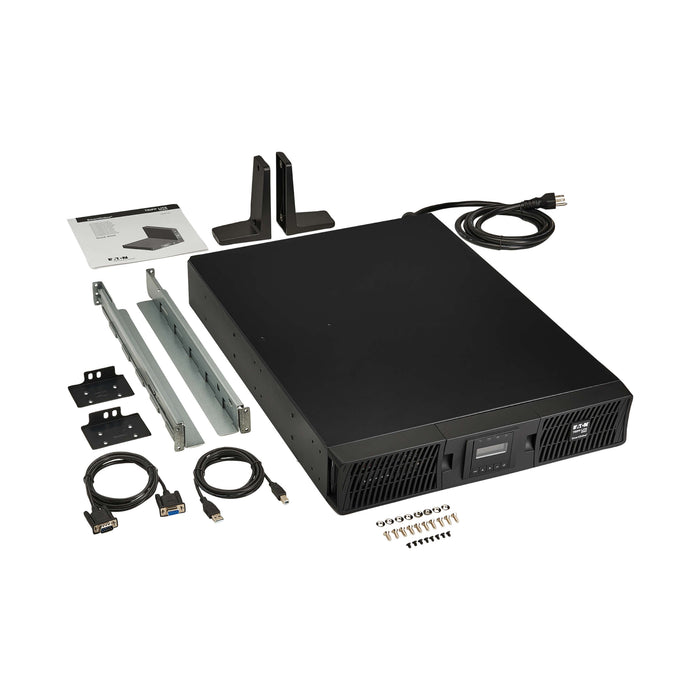 Eaton Tripp Lite SmartOnline 2000VA 1800W 120V Double-Conversion UPS, 2U Rack/Tower, LCD, Extended Run, Network Card, USB, DB9 - SU2200RTXLCDN