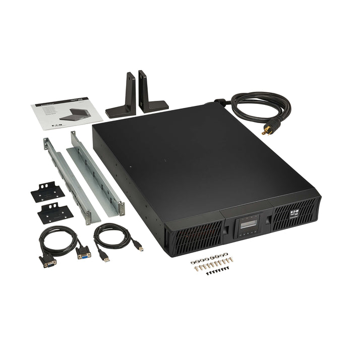 Eaton Tripp Lite SmartOnline SU3000RTXLCD2U 3000VA 2700W 120V Double-Conversion UPS with LCD, 7 Outlets, Extended Run, 2U Rack/Tower