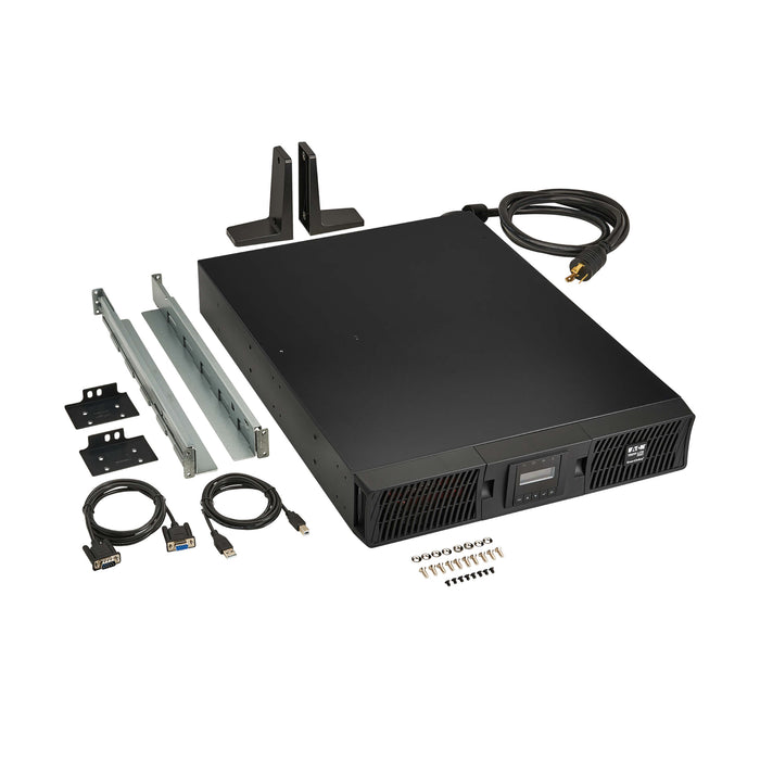 Eaton Tripp Lite SmartOnline SU3000RTXLCD2UTAA 3000VA 2.7kW 120V Double-Conversion UPS – LCD, USB, DB9, 7 Outlets, 2U Rack/Tower, TAA Compliant