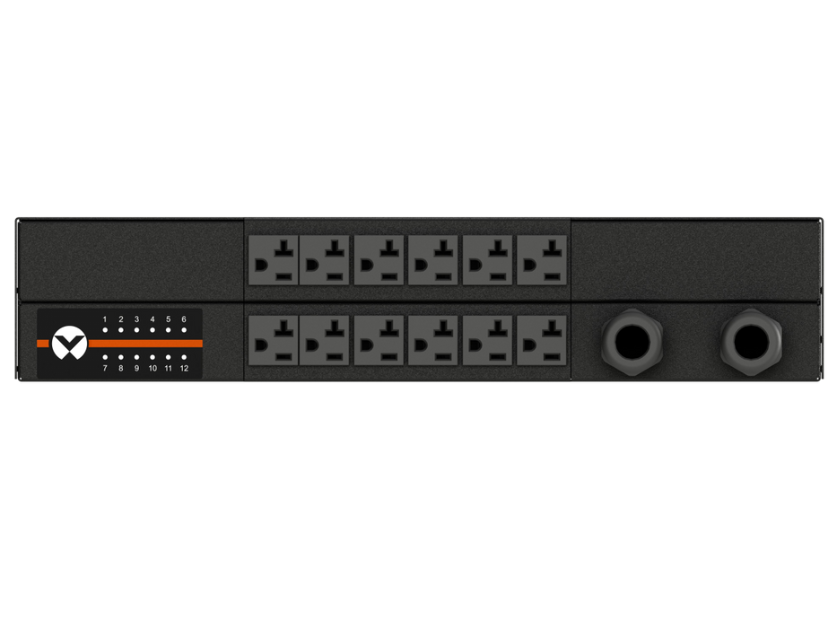 Vertiv VA6N32A0 Rack Transfer Switch, 30A 120V, 12x NEMA 5-20R, Horizontal
