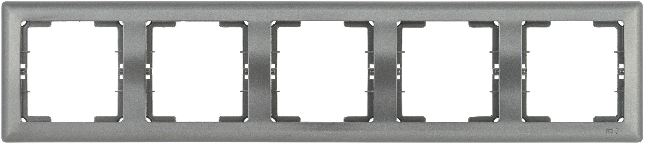 Рамка 5-местная горизонтальная РГ-5-БА БОЛЕРО антрацит IEK