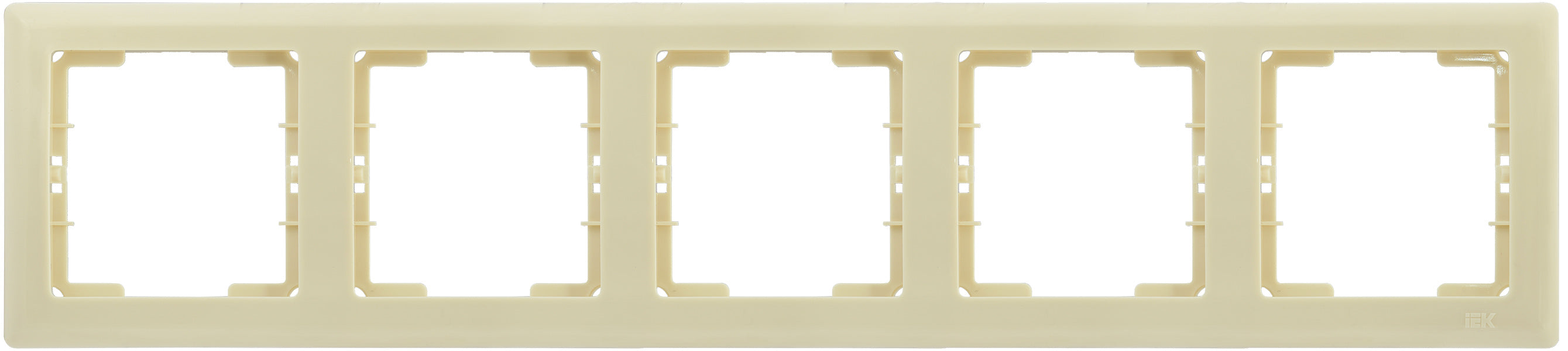 Рамка 5-местная горизонтальная РГ-5-БК БОЛЕРО кремовый IEK