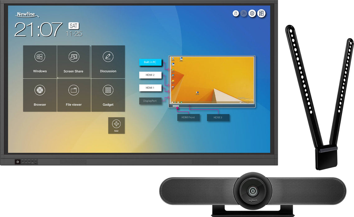 650RS  LOGITECH MEETUP + MEETUP TV MOUNT NEWLINE INTERACTIVE, INC