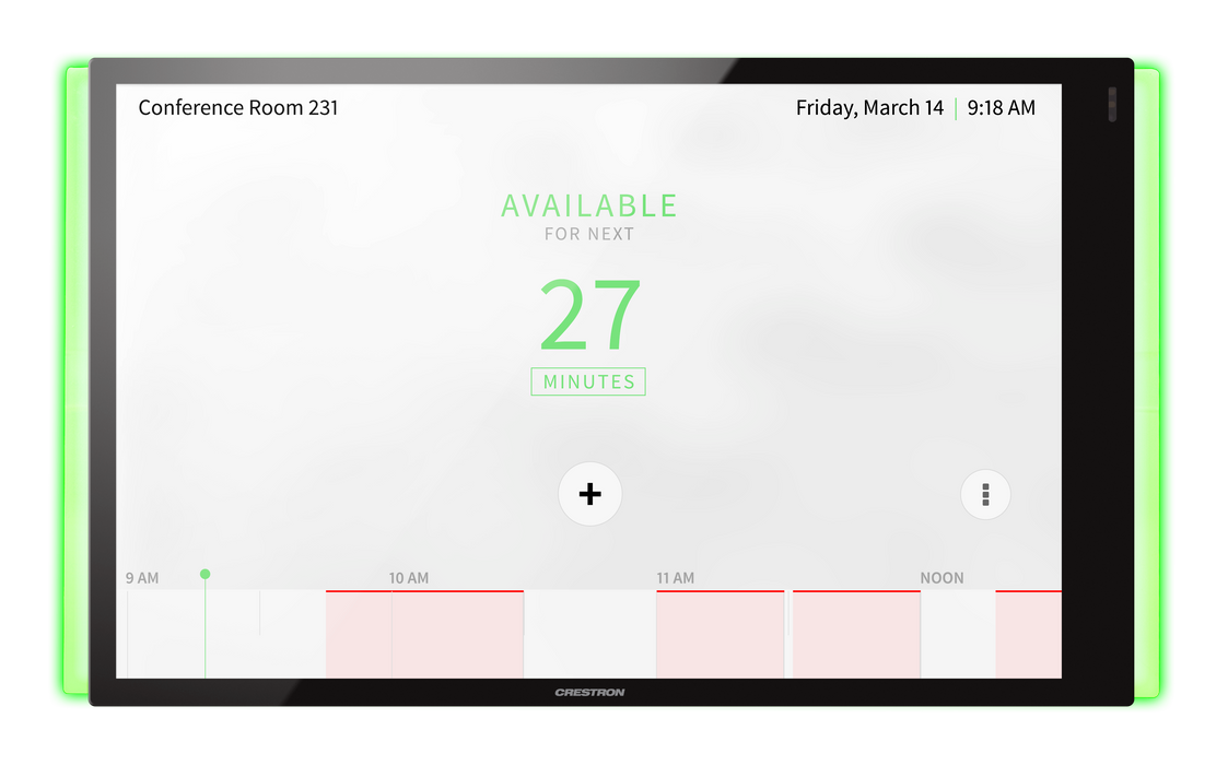 Crestron  TSS-1070-B-S-LB KIT - 10.1 in. Room Scheduling Touch Screen, Black Smooth, includes one TSW-1070-LB-B-S light bar CRESTRON ELECTRONICS, INC.